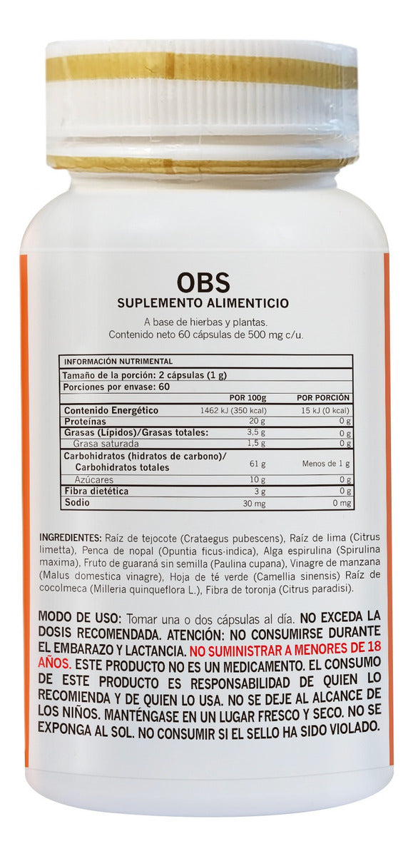 Obs Power Golden 60 Cápsulas Con 500 Mg